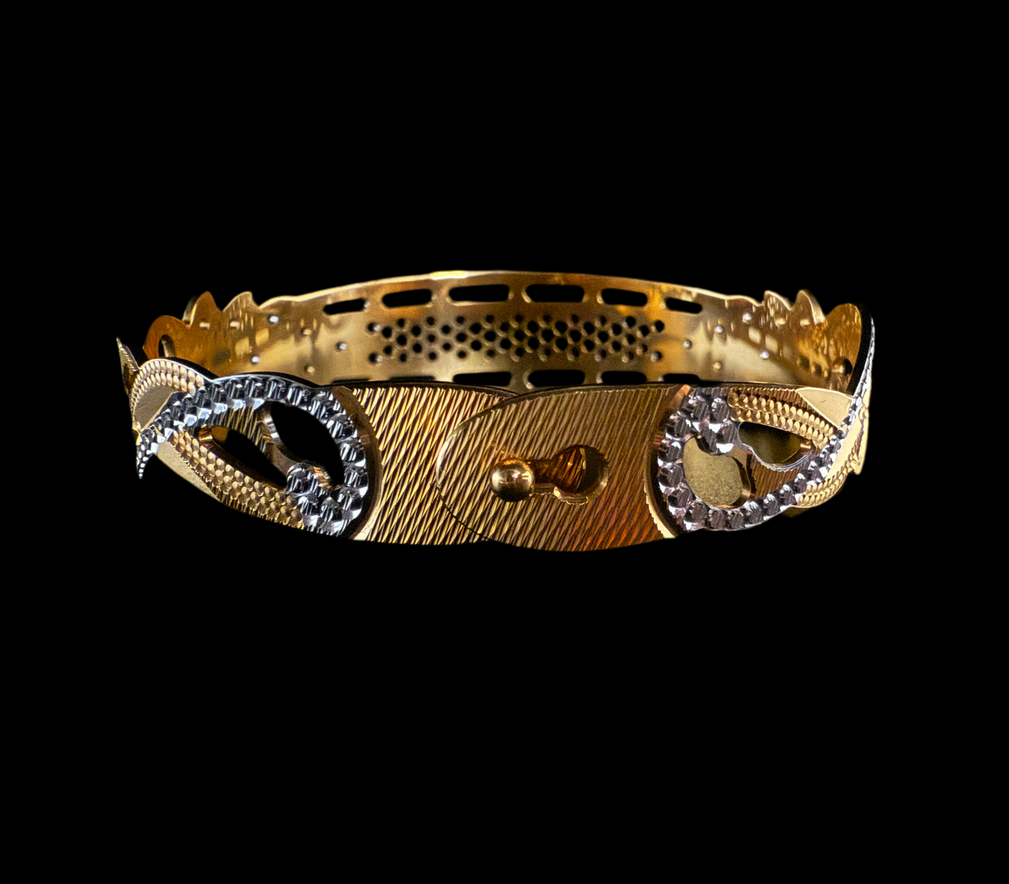 Fashion-Forward Gold & Rhodium Cuff