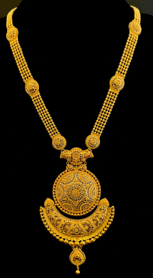 Magnificent Long Bridal Necklace Set with Precious Jhumka Earrings
