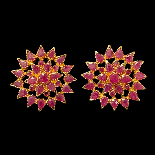 Riveting Ruby Pendant Set