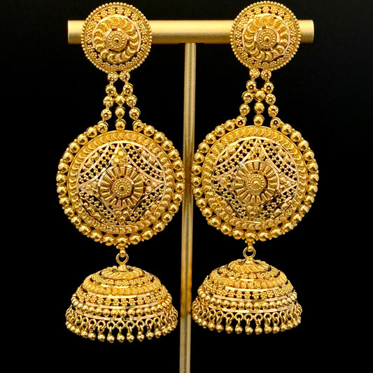 Magnificent Long Bridal Necklace Set with Precious Jhumka Earrings