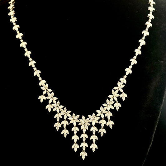 Illustrious 23.51 Carat Diamond Necklace with Layered Drops