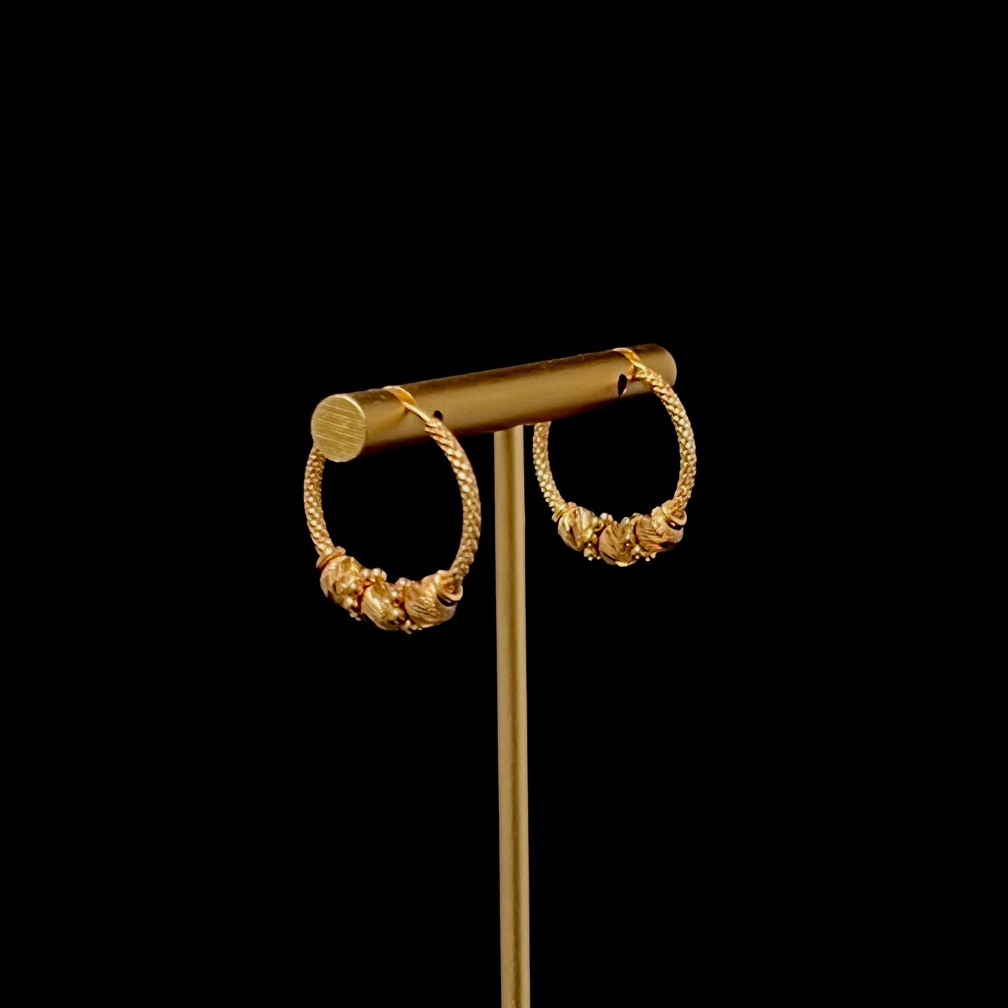 Glittering Golden Hoops