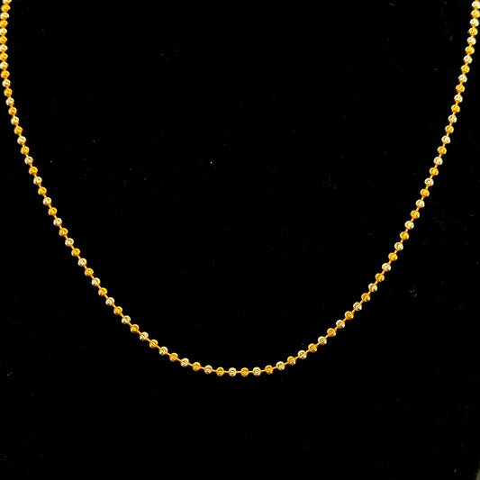 Timeless Two-Tone Gold Ball Chain