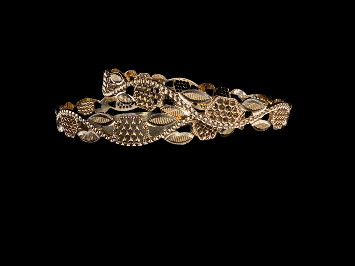 Beautiful & Bold Gold Bangle Set of 2