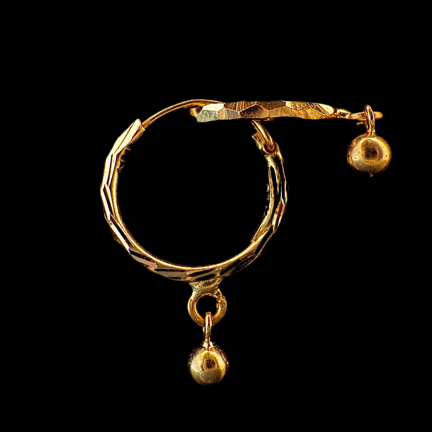 Gorgeous Gold Hoops With Hanging Charms