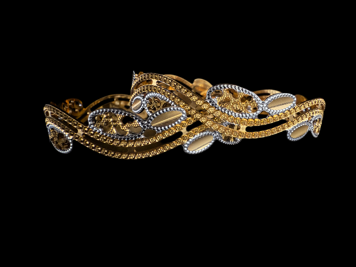 Glitzy Gold Bangles Set of 2