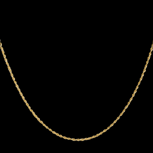 14k Yellow Gold 2 mm Rope Chains