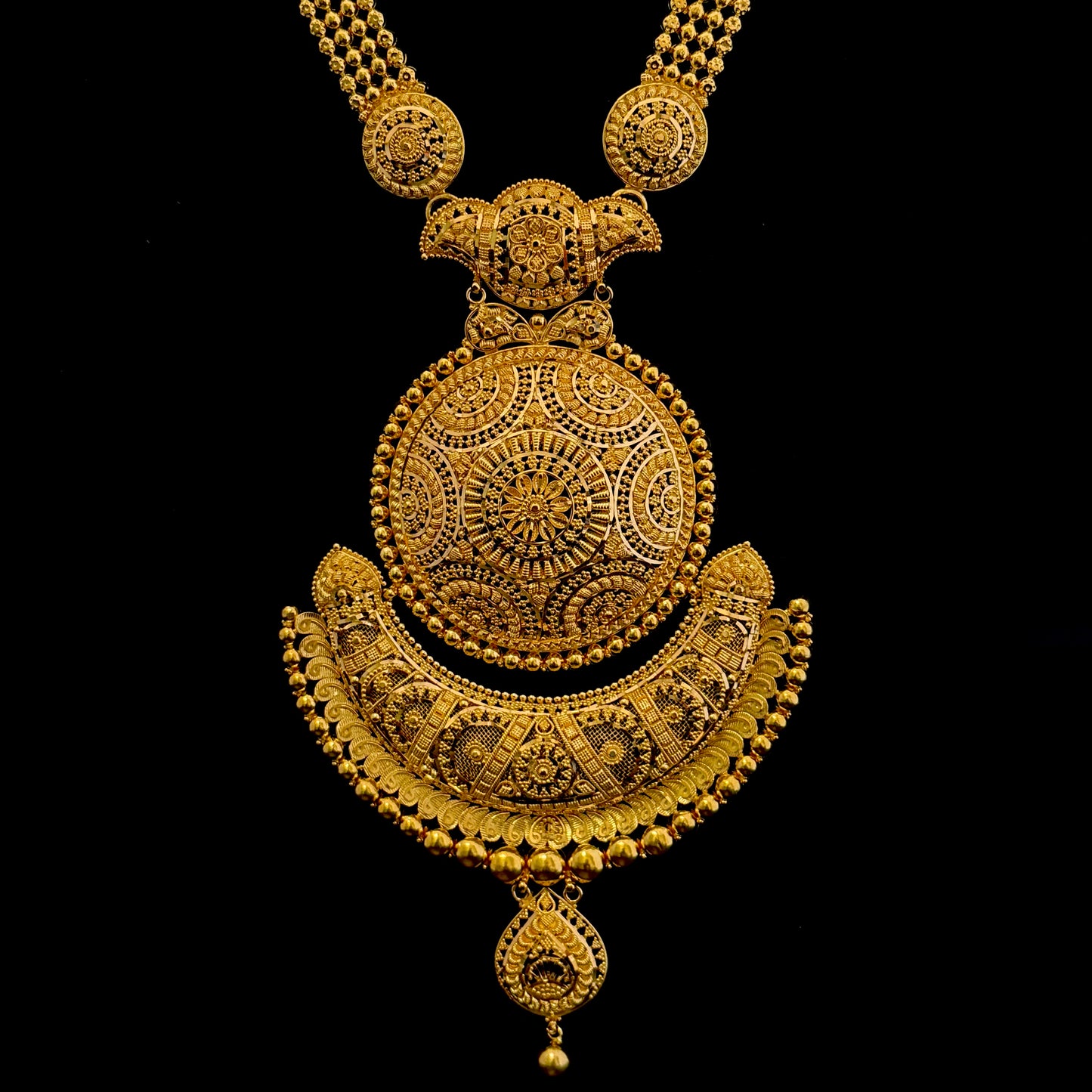 Magnificent Long Bridal Necklace Set with Precious Jhumka Earrings