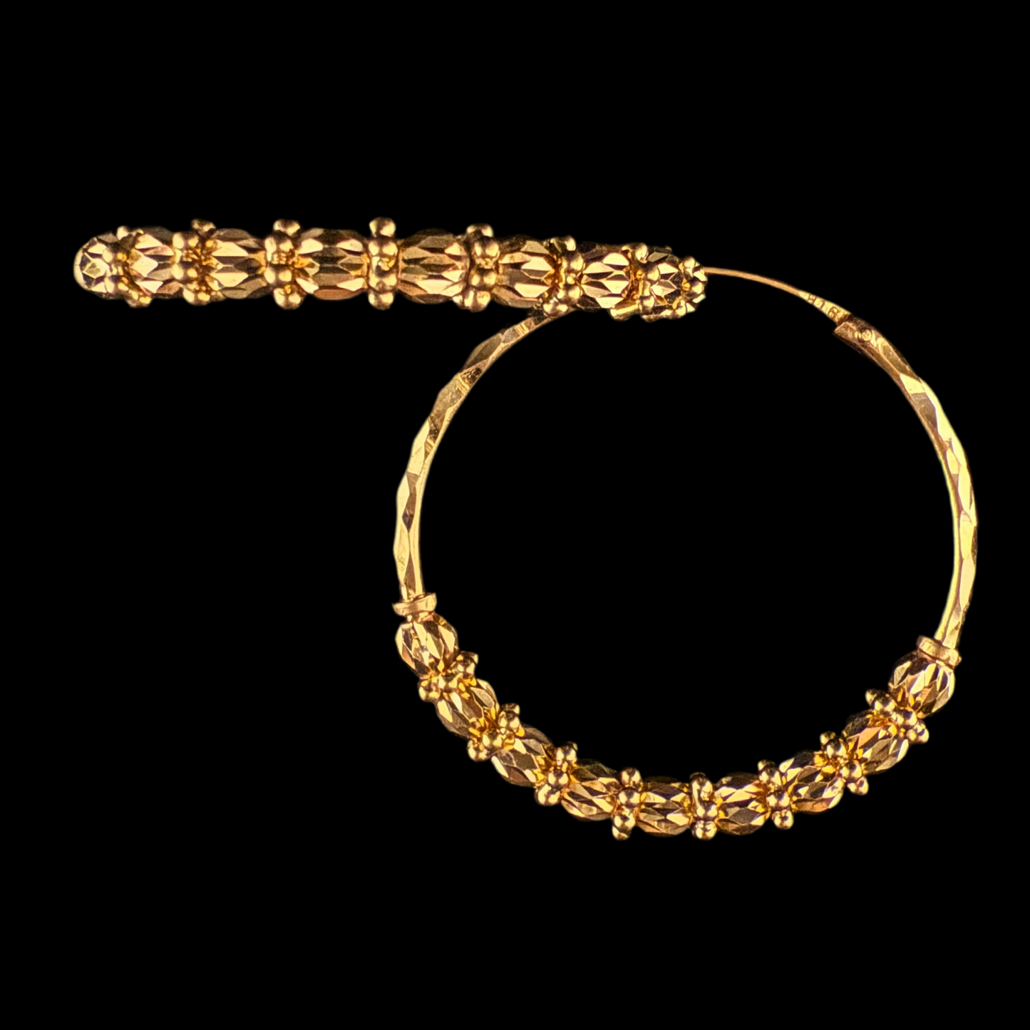 Glittering Golden Hoops