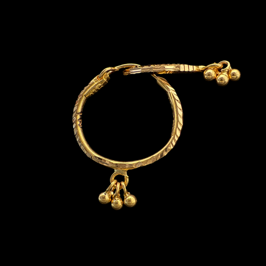 Gorgeous Gold Hoops With Hanging Charms