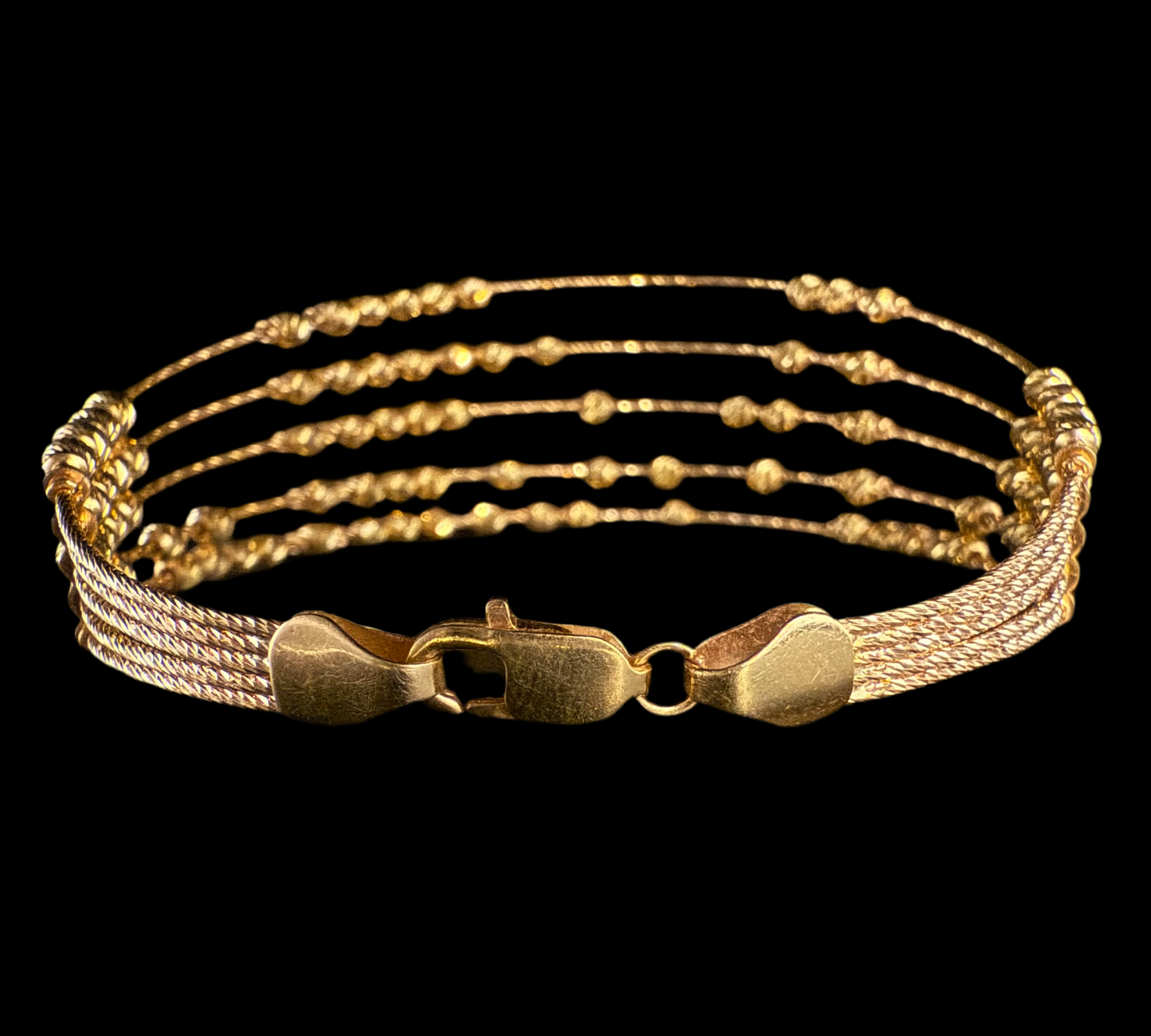 5-line Golden Bracelet with Lobster Stock