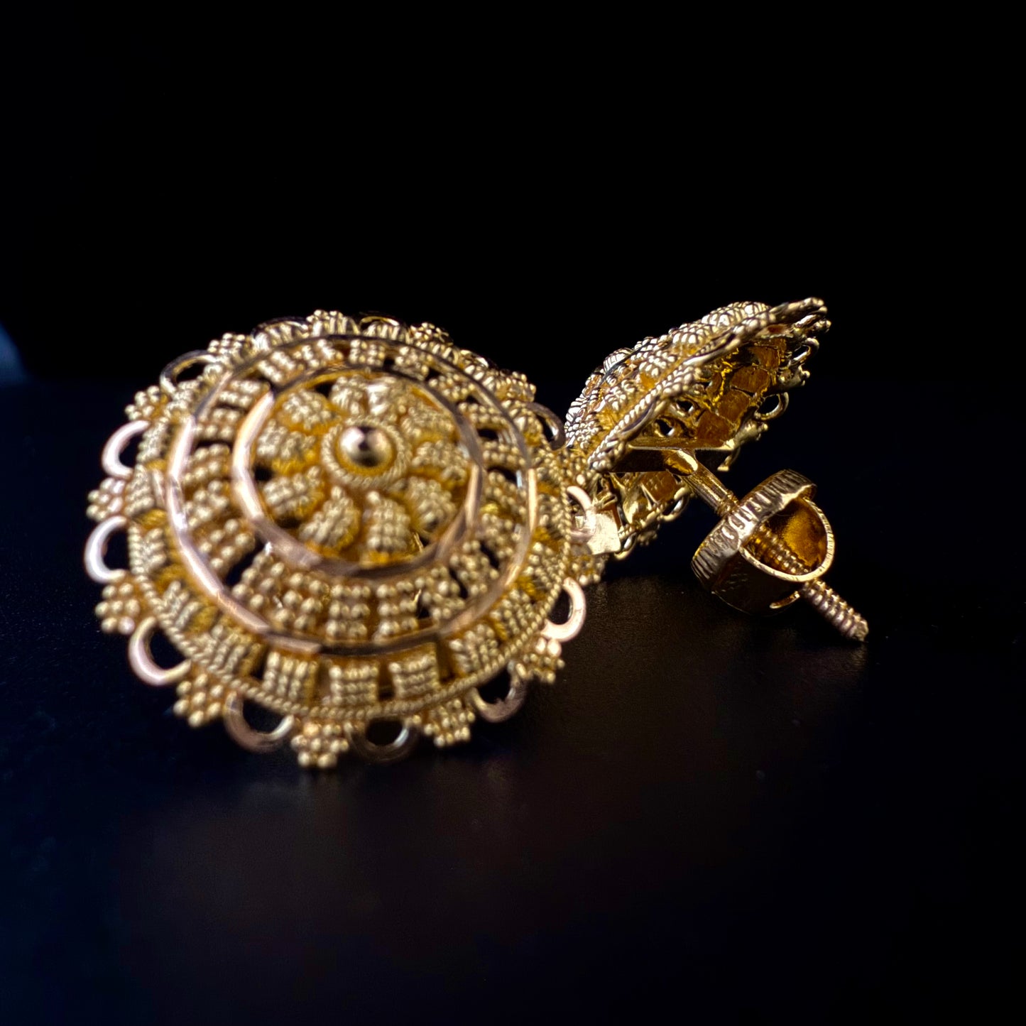 Gorgeous Round Gold Studs