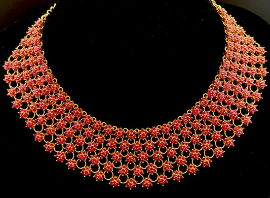 Outstanding Ruby Studded Necklace and Earrings