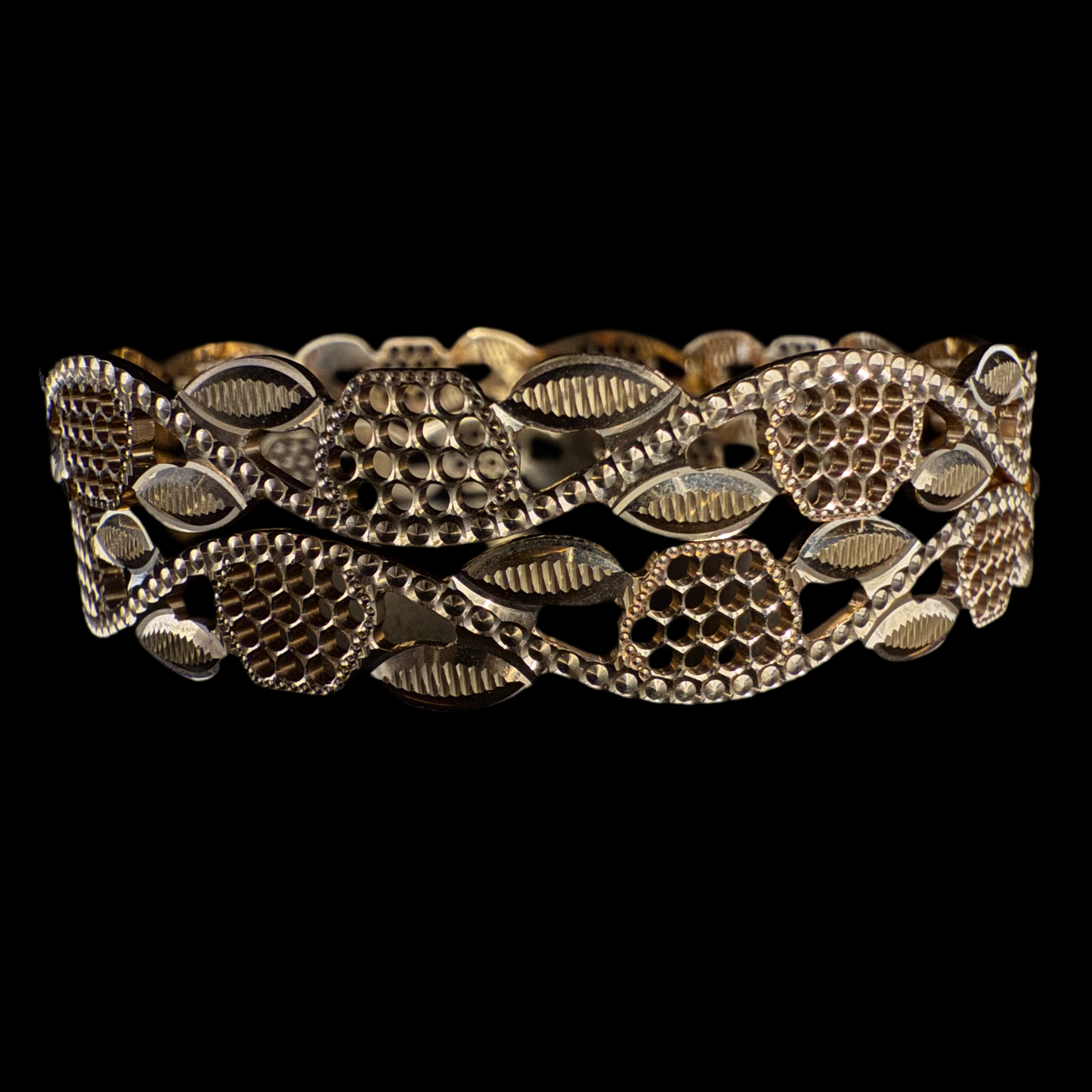 Beautiful & Bold Gold Bangle Set of 2