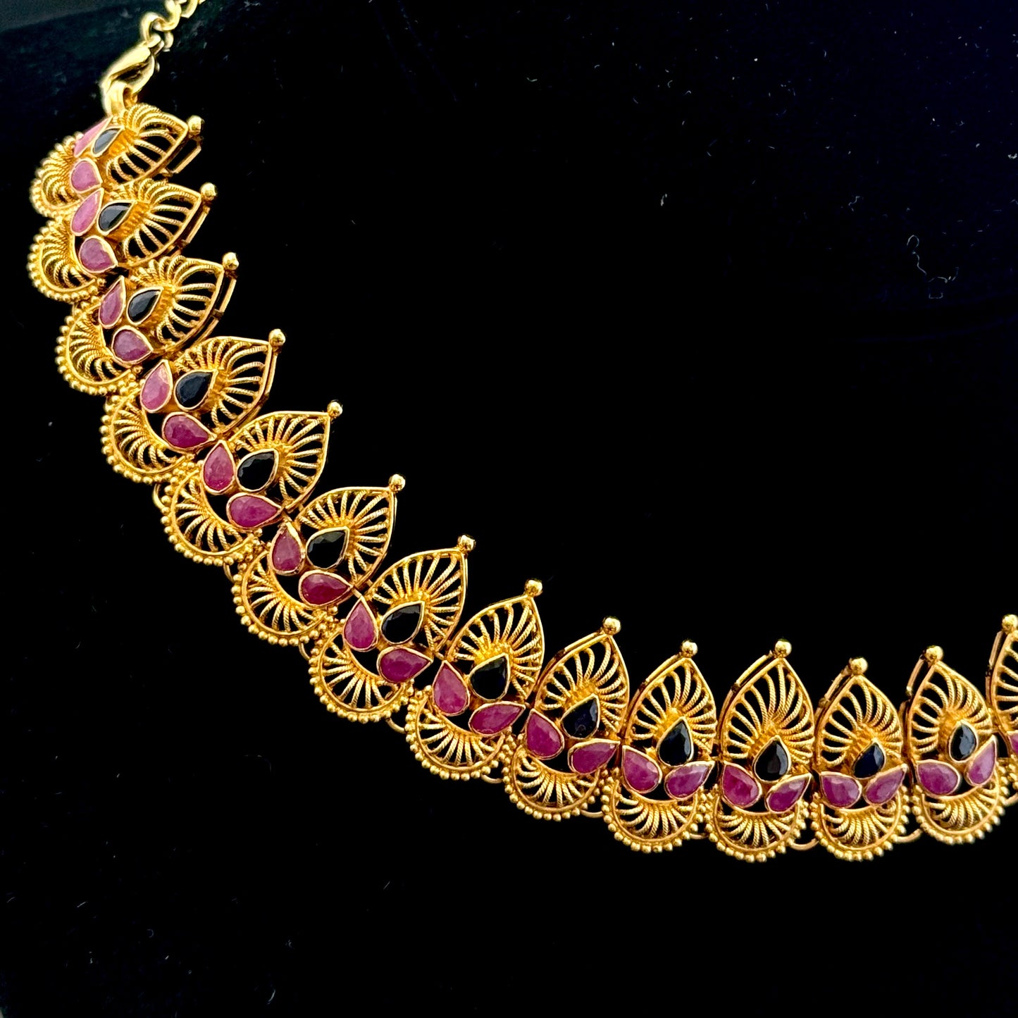 Lavish Choker with Ruby & Sapphire Pair