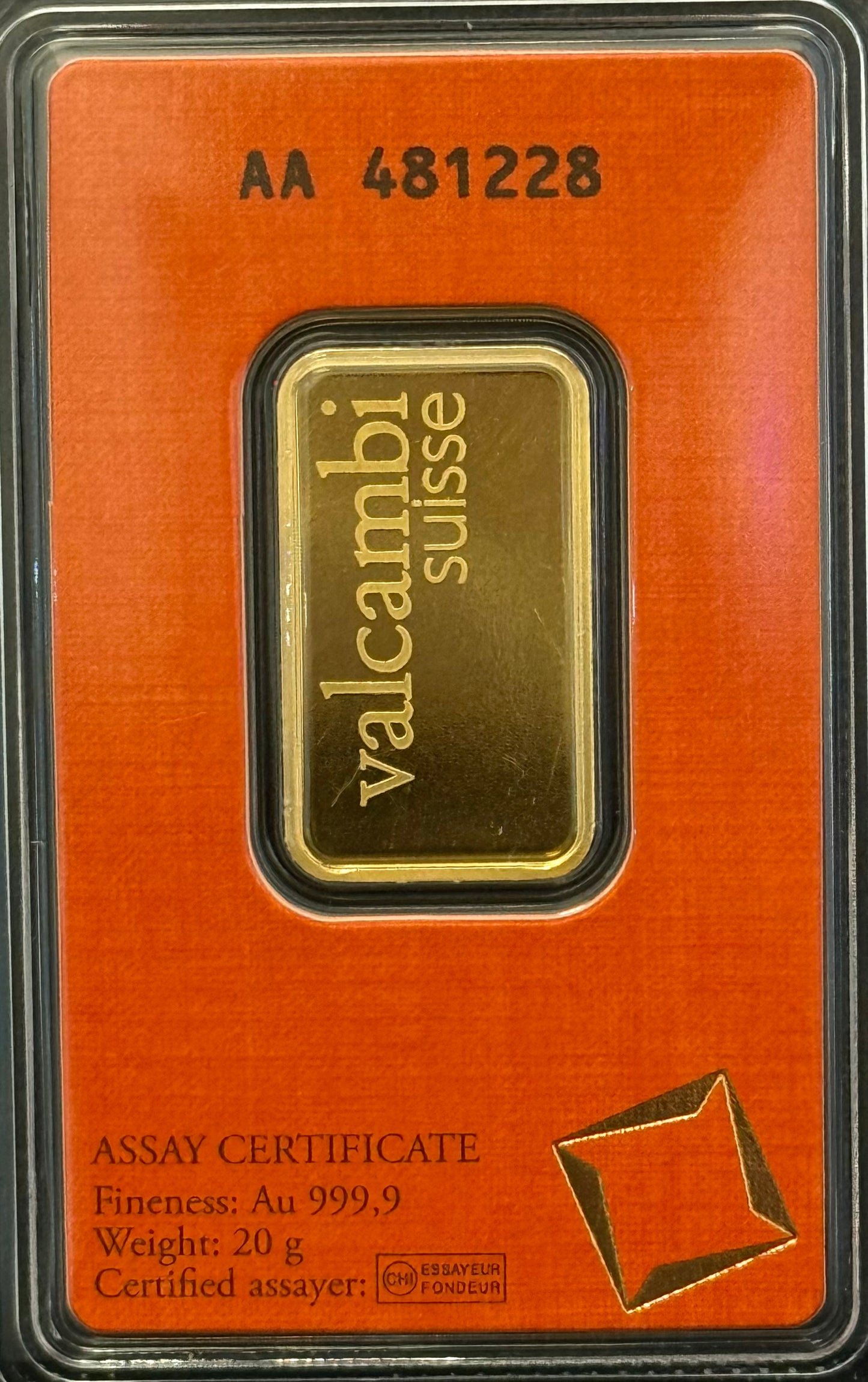 Minted Valcambi Gold Bar (Sealed with Assay)