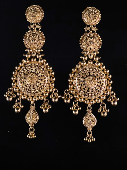 Stunning Long Gold Earrings
