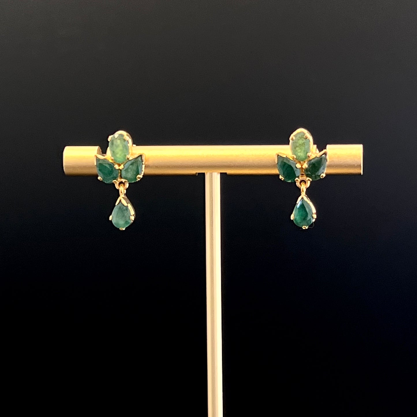 Quad Emerald Earrings
