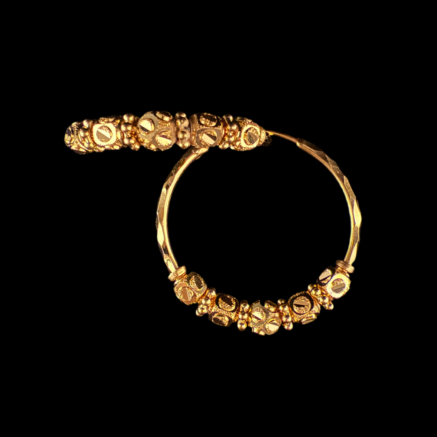 Glittering Golden Hoops