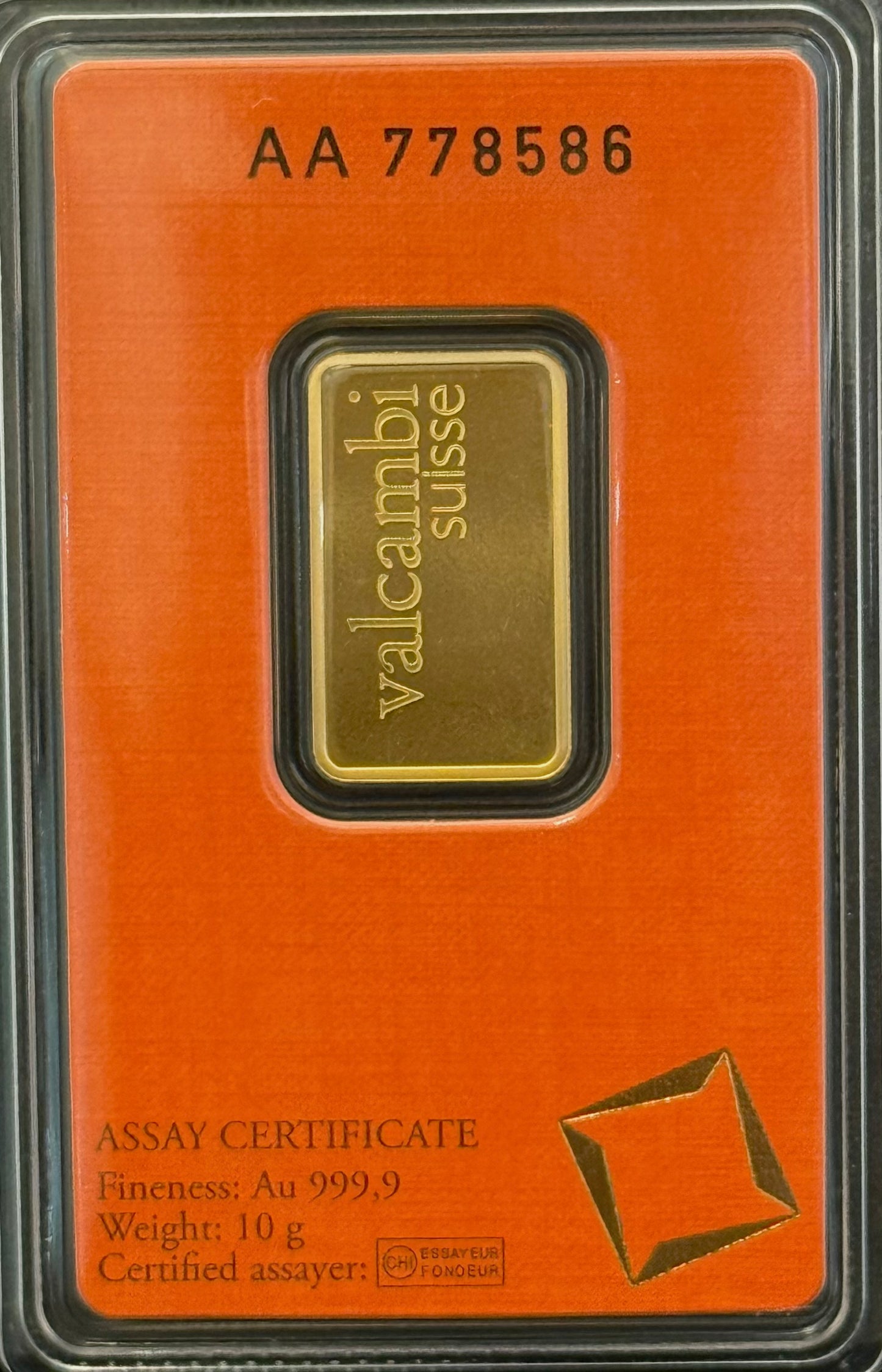 Minted Valcambi Gold Bar (Sealed with Assay)