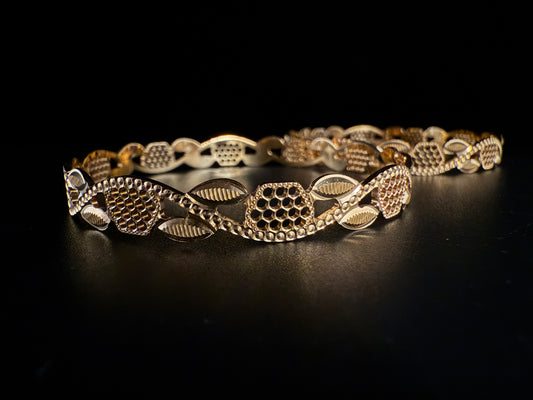 Beautiful & Bold Gold Bangle Set of 2