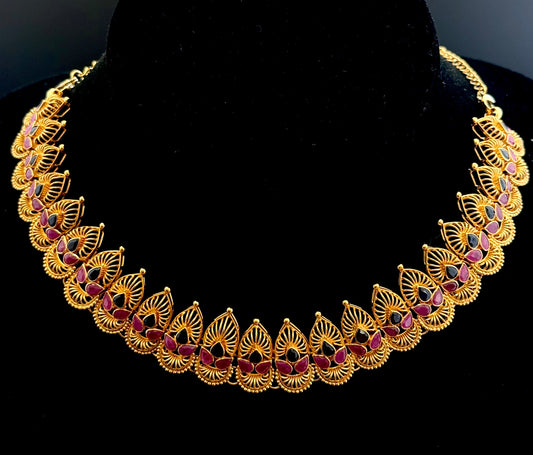 Lavish Choker with Ruby & Sapphire Pair