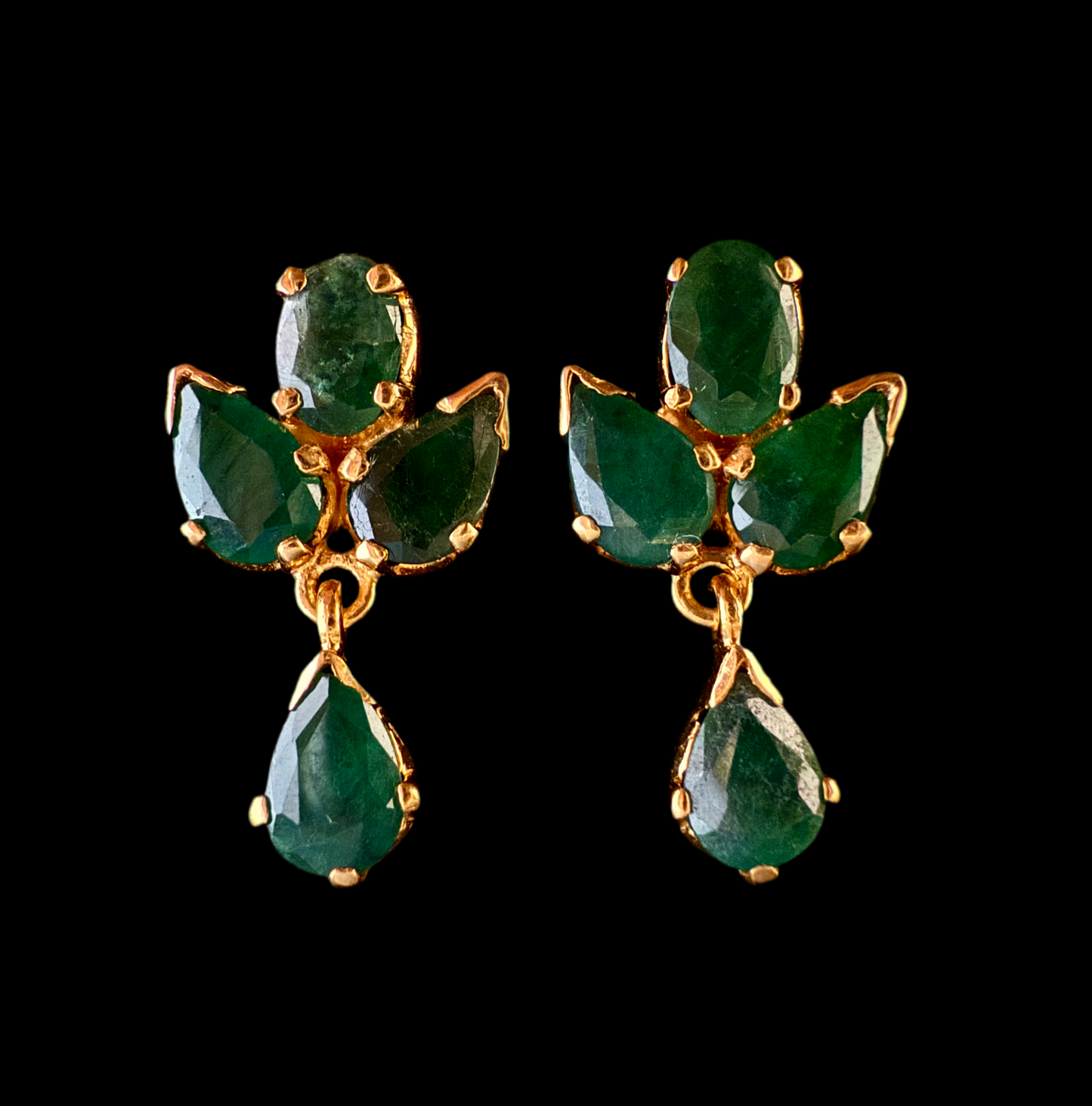 Quad Emerald Earrings