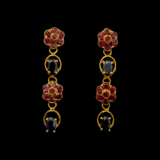 Precious Ruby & Sapphire Cocktail Necklace