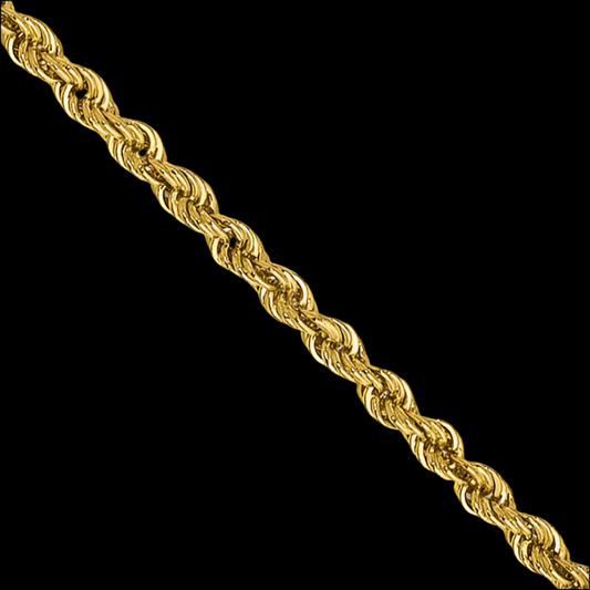 14k Yellow Gold 2 mm Rope Chains