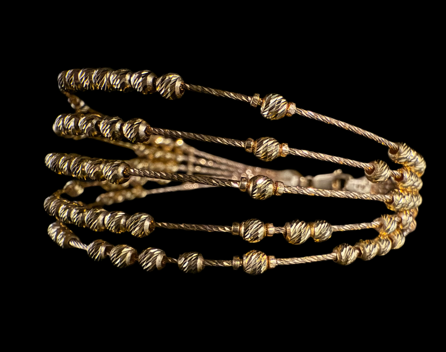 5-line Golden Bracelet with Lobster Stock