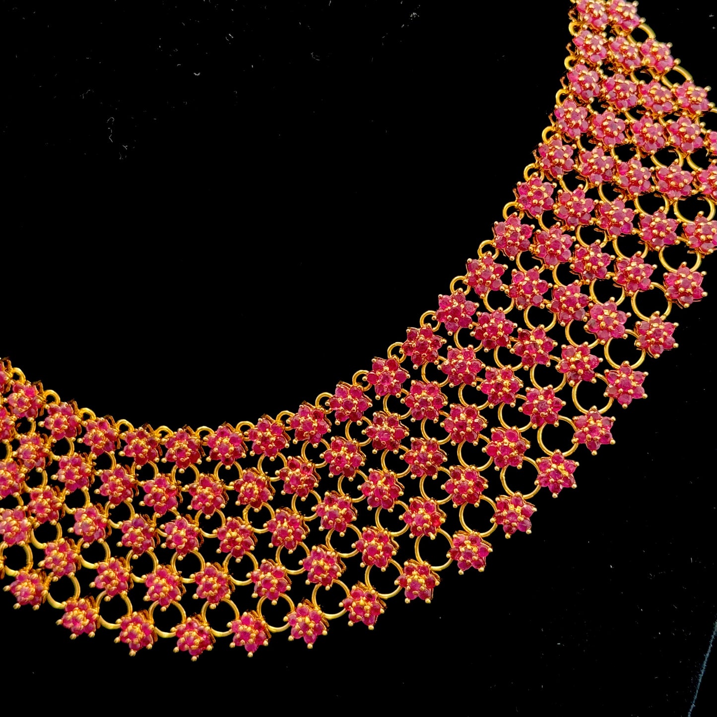 Outstanding Ruby Studded Necklace and Earrings