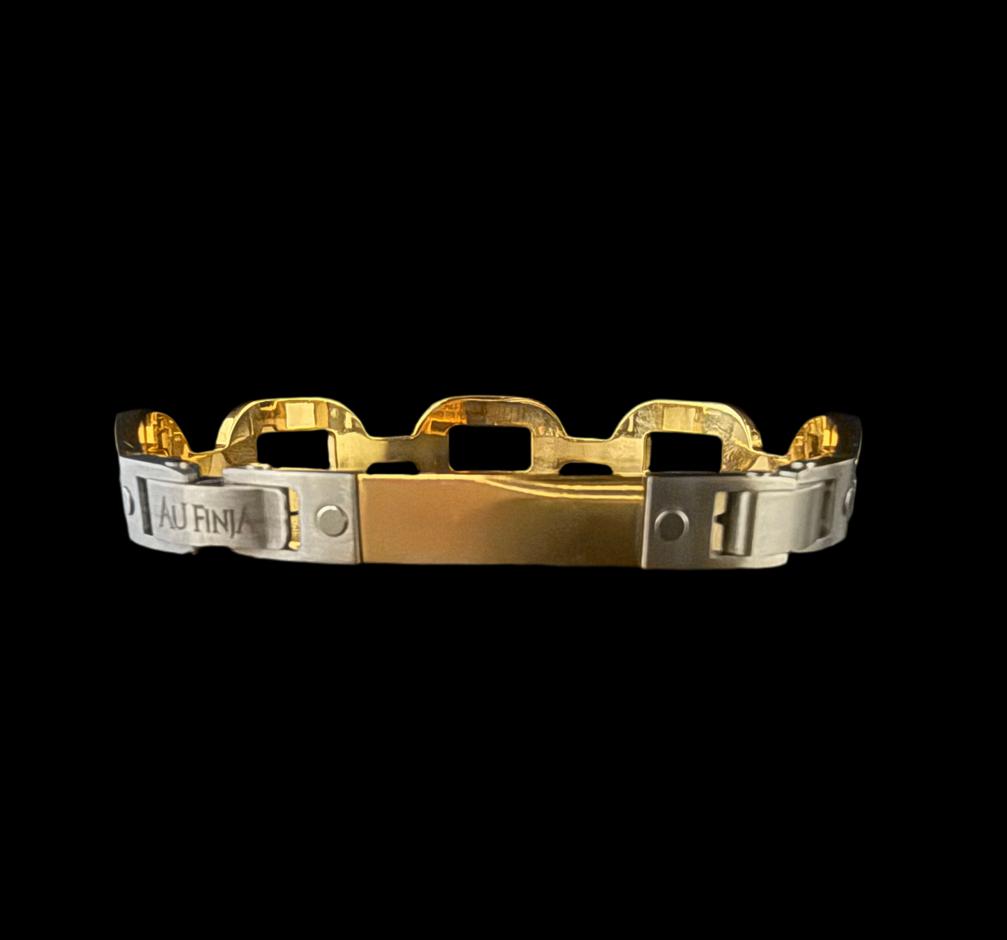 Fashionable Gold & Titanium Cuff
