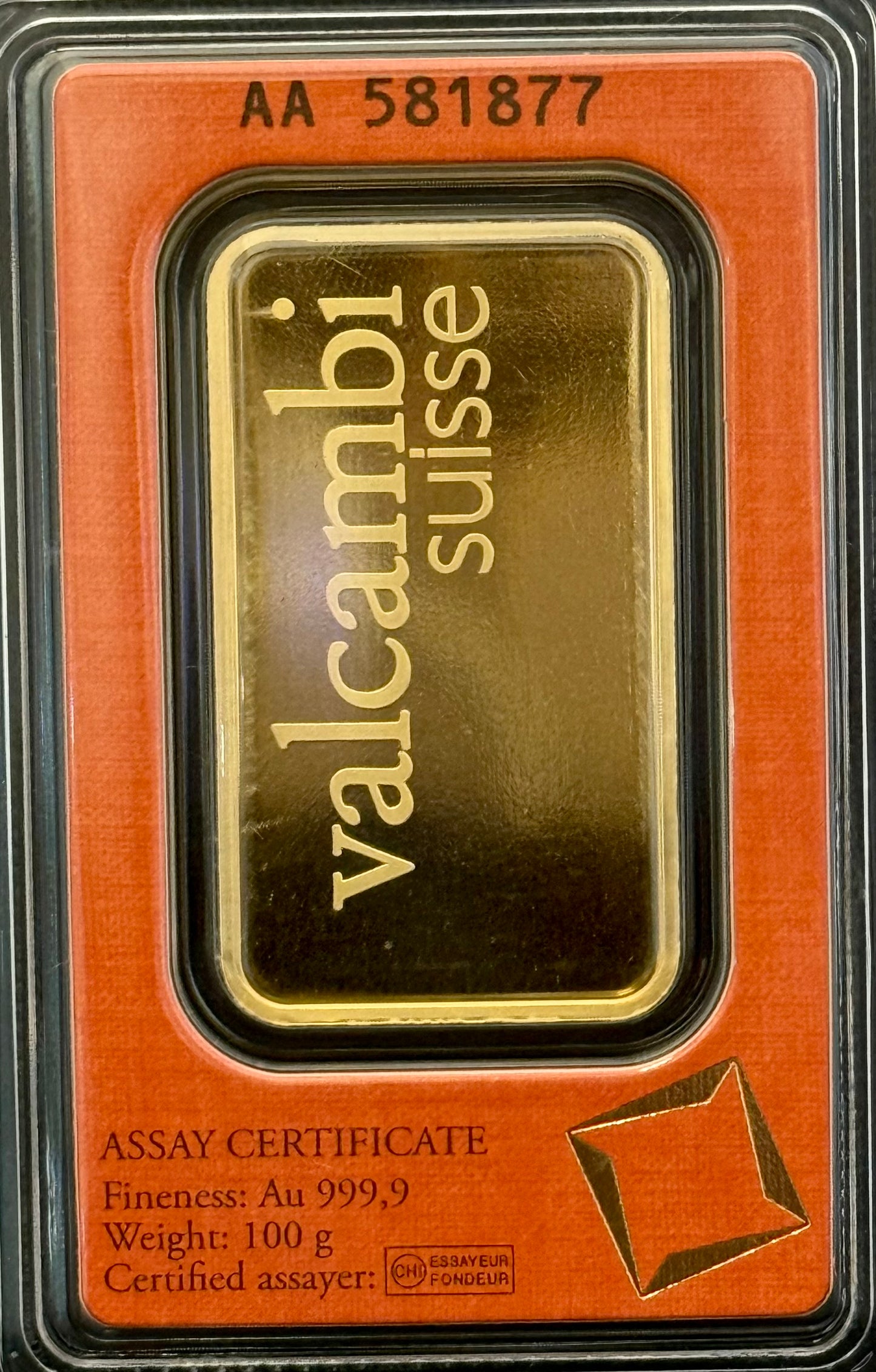 Minted Valcambi Gold Bar (Sealed with Assay)