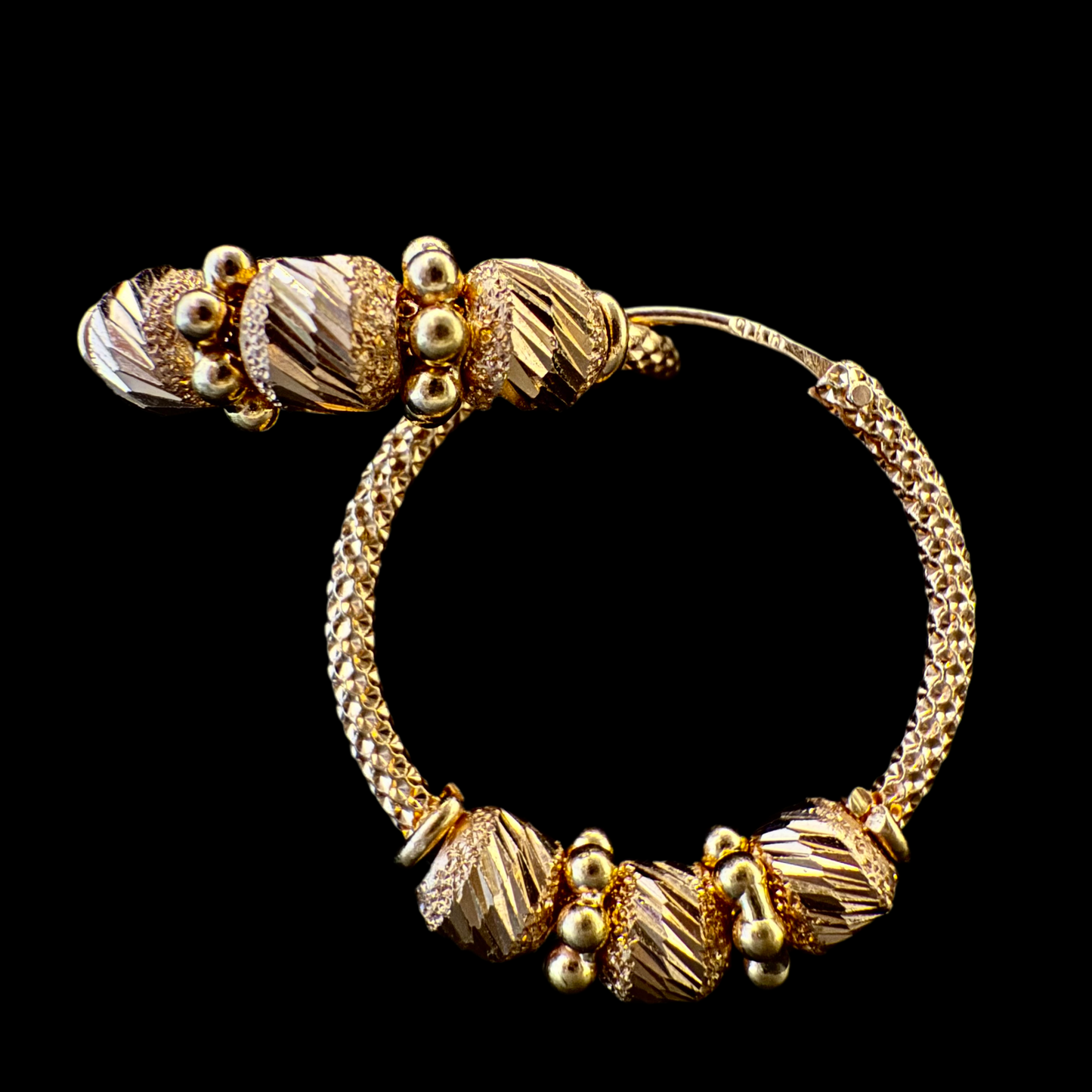 Glittering Golden Hoops