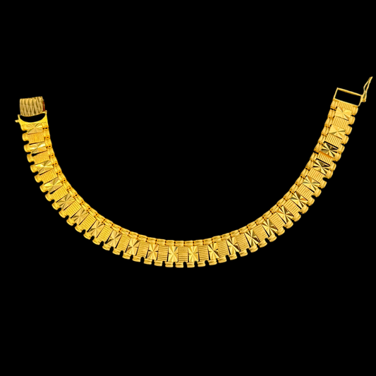Sleek Mens Gold Bracelet