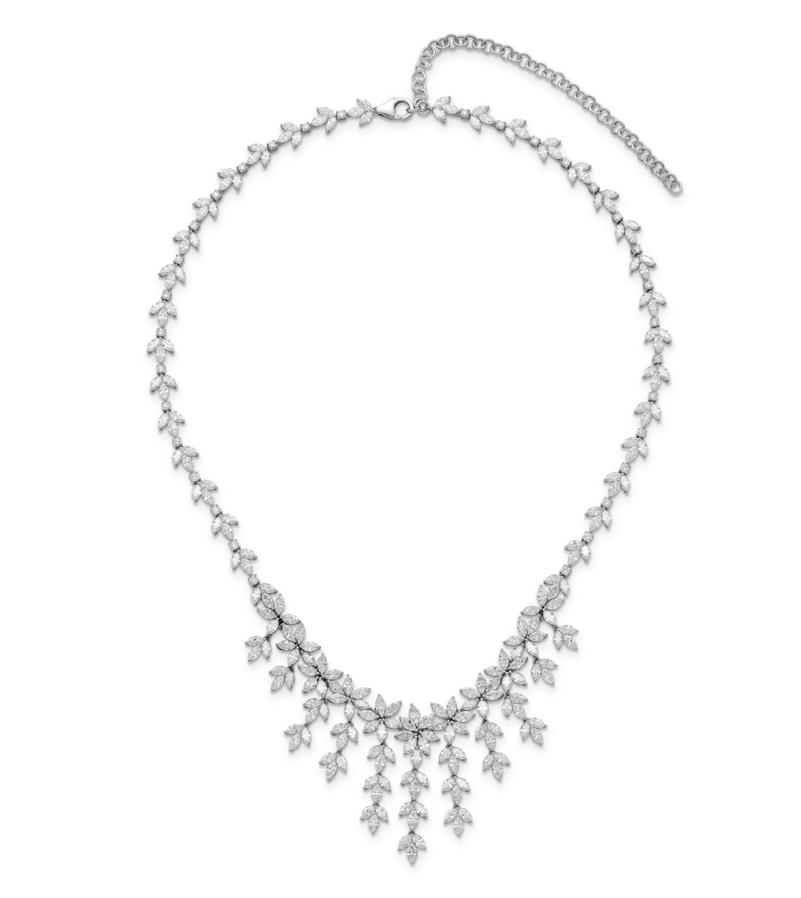 Illustrious 23.51 Carat Diamond Necklace with Layered Drops