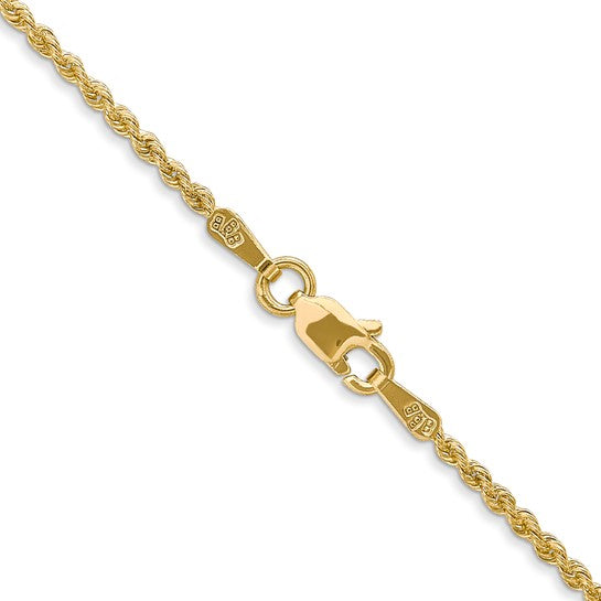 14k Yellow Gold 2 mm Rope Chains