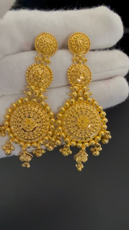 Stunning Long Gold Earrings