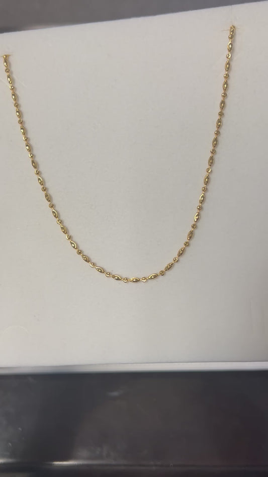 22k Gold Bead Chain