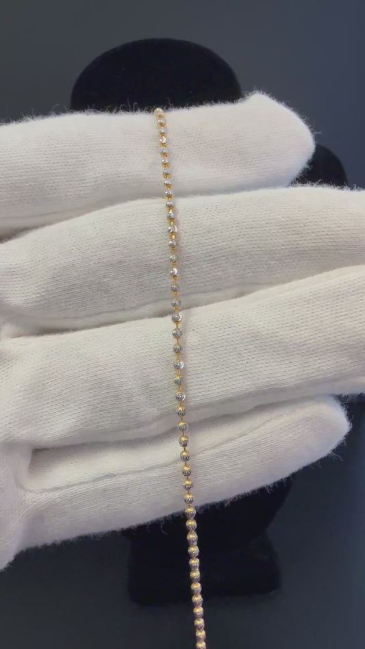 Sleek & Shiny Two-Tone Ball Chain