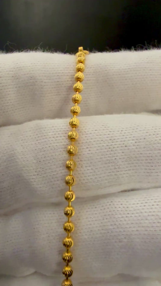 Glistening Gold Ball Chain