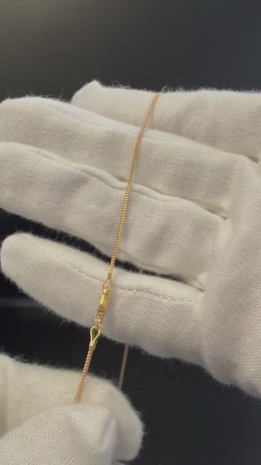 1 mm Riveting V-Cut Chain with Thin Rhodium Plating