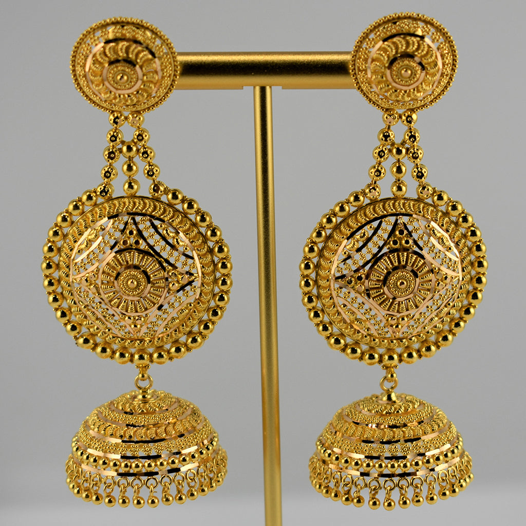 Magnificent Long Bridal Necklace Set with Precious Jhumka Earrings