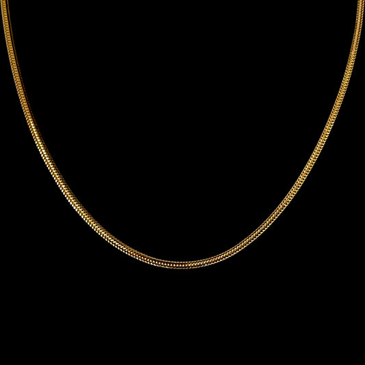 3 mm Slim Box Chain in 22k Gold