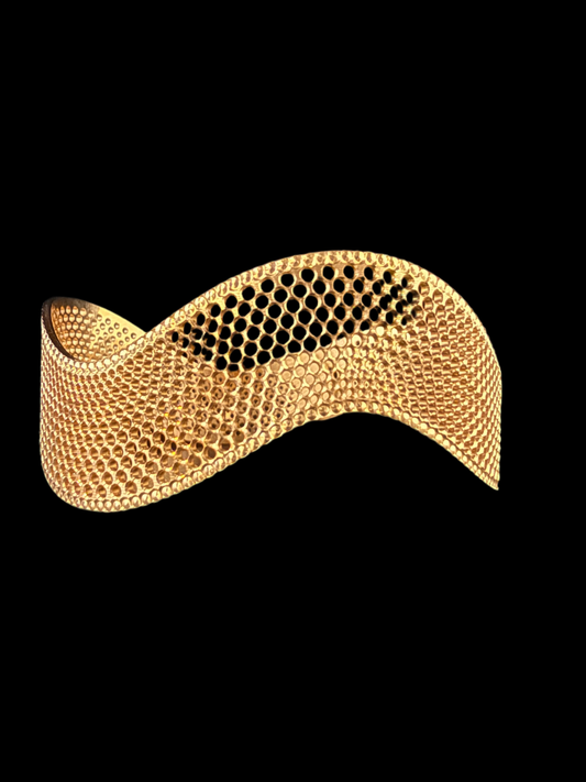 Sleek & Stylish Yellow Gold Cuff