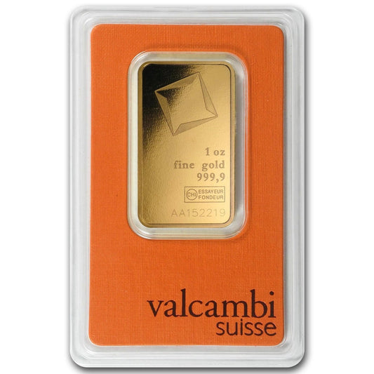 Minted Valcambi Gold Bar (Sealed with Assay)