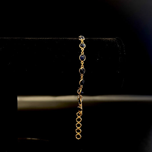 Flexible Sapphire & Gold Bracelet