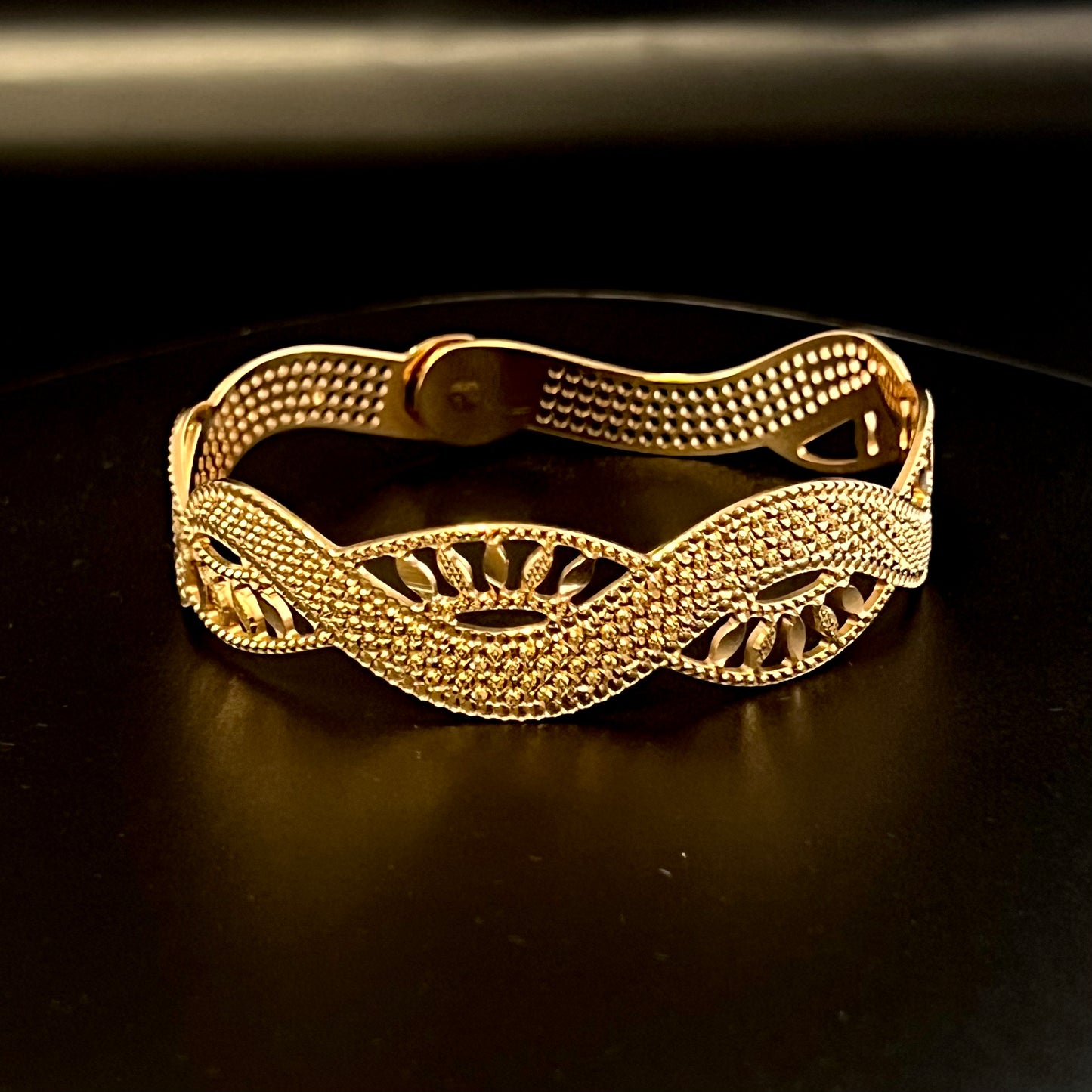 Glistening Gold Cuff Bracelet