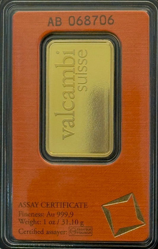 1 Ounce (31.103 Gram) Minted Gold Bar (Sealed with Assay - LBMA Brand)