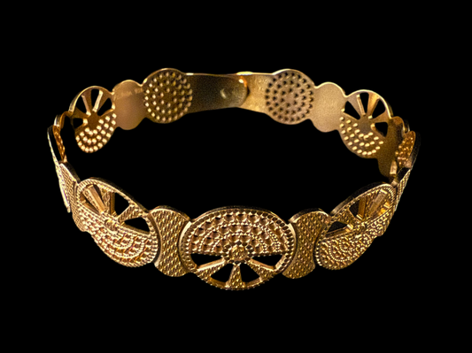 Flattering Gold Circular Cuff